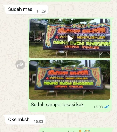Pengiriman Papan Bunga Kayu Manis