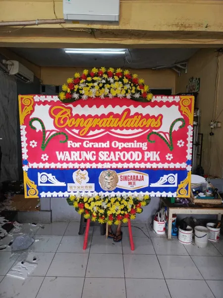 Papan Bunga Ucapan Selamat Kayu Manis