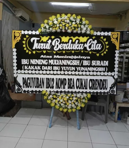 Papan Bunga Duka Kayu Manis